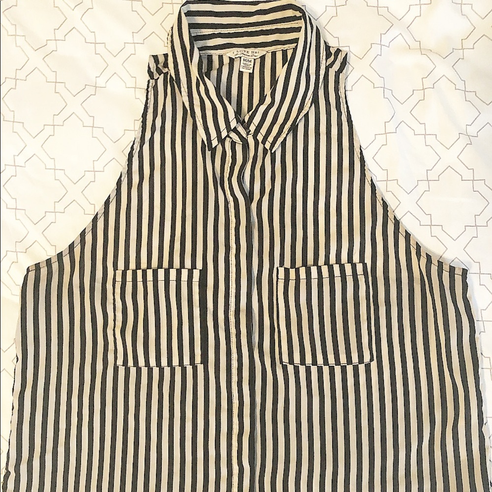 Forever 21 I Love H81 Button Up Tank